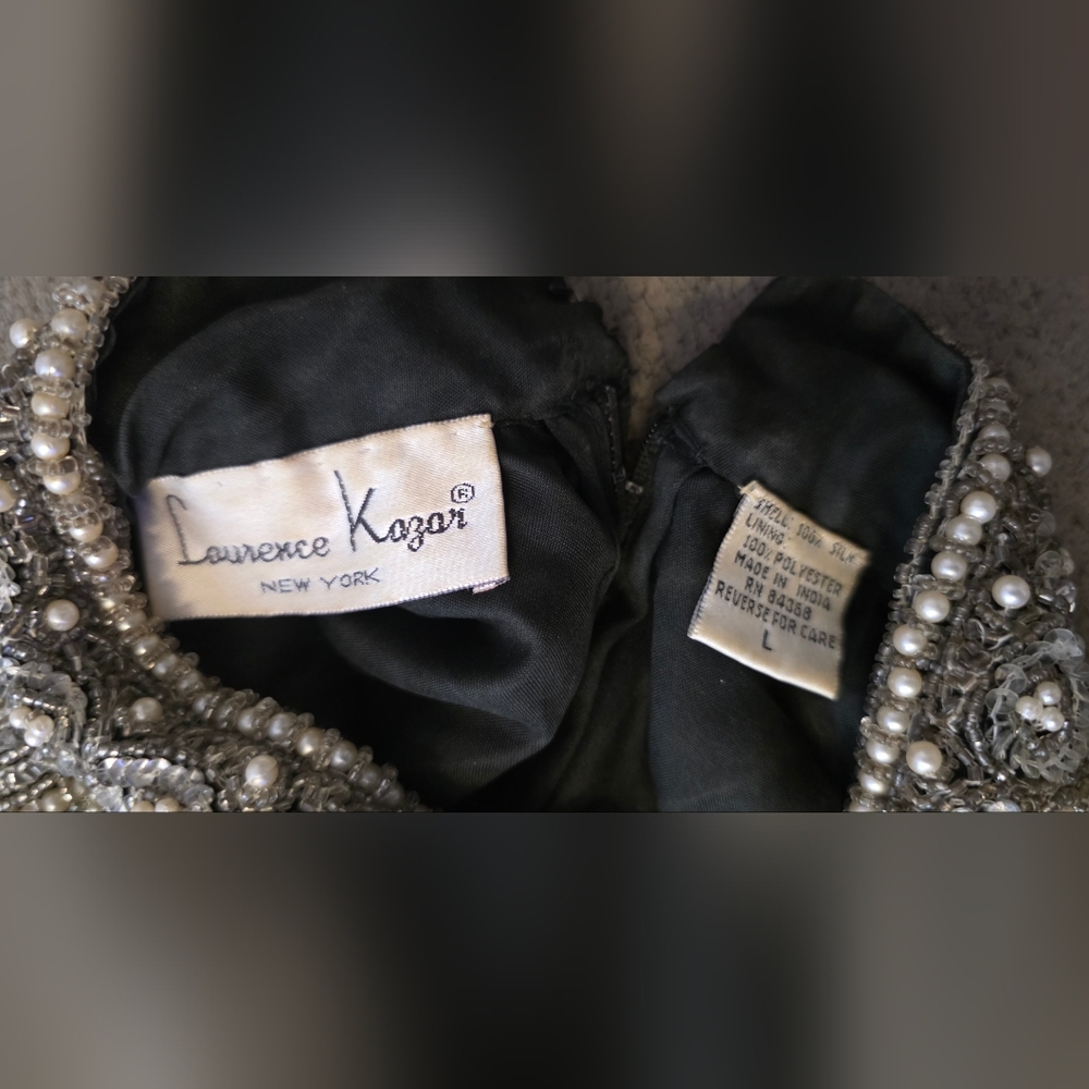 VINTAGE 90'S Laurence Kazar Beaded Dress - Picture 8 of 8
